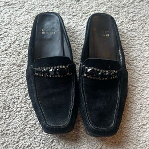 Stuart Weitzman Black Suede Loafers